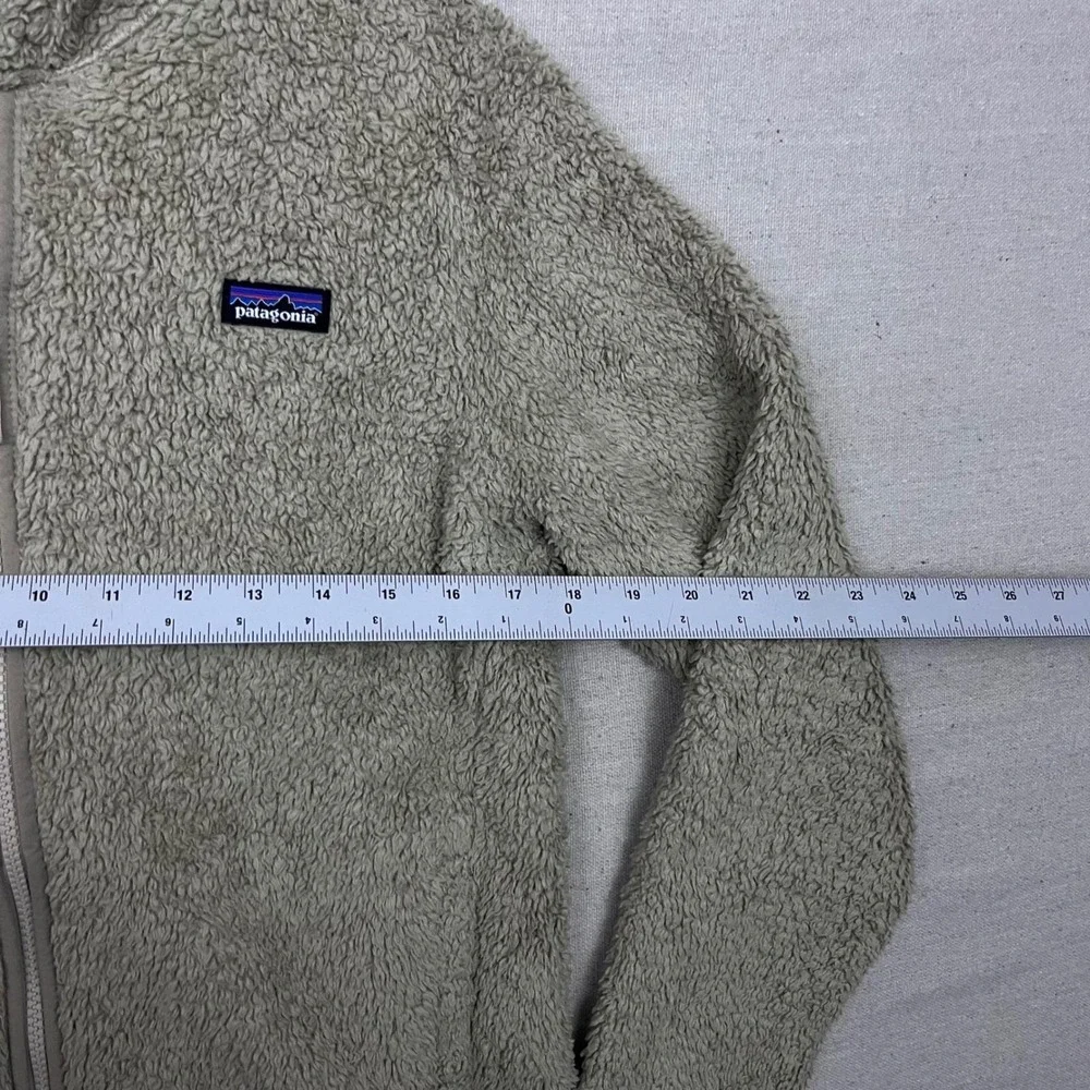 Patagonia‎ Kids Deep Pile Los Gatos Fleece Full Zip Hoodie Jacket Size XXL Tan